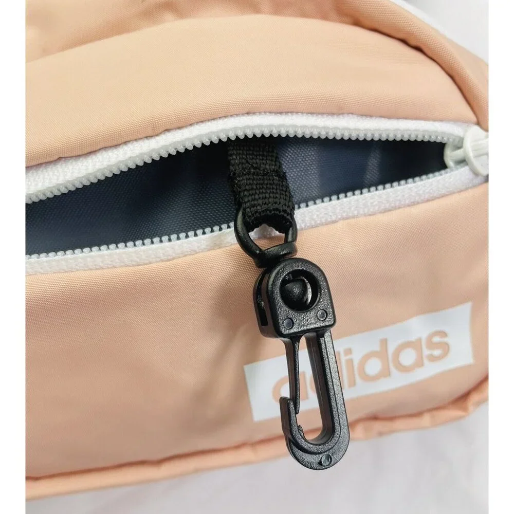 ADIDAS CORE WAIST PACK~ Bag Fanny Pack  Glow Sport Bag Pink /White/Black (coral) - Picture 8 of 12